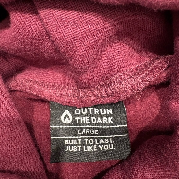 Outrun the Dark top burgundy 
Size: large Women Tops Sweatshirts & Hoodies - Picture 8 of 12
